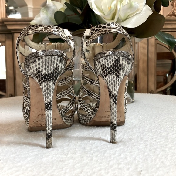Jimmy Choo Glenys Snakeskin Heels - Picture 7 of 12